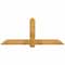 Ekena Millwork Eugene Rough Sawn Timber Gable Bracket, Western Red Cedar, 72"W x 30"H x 2"D x 6"F, 10/12 Pitch GBW072X30X0206EUG00RWR - alternate 1